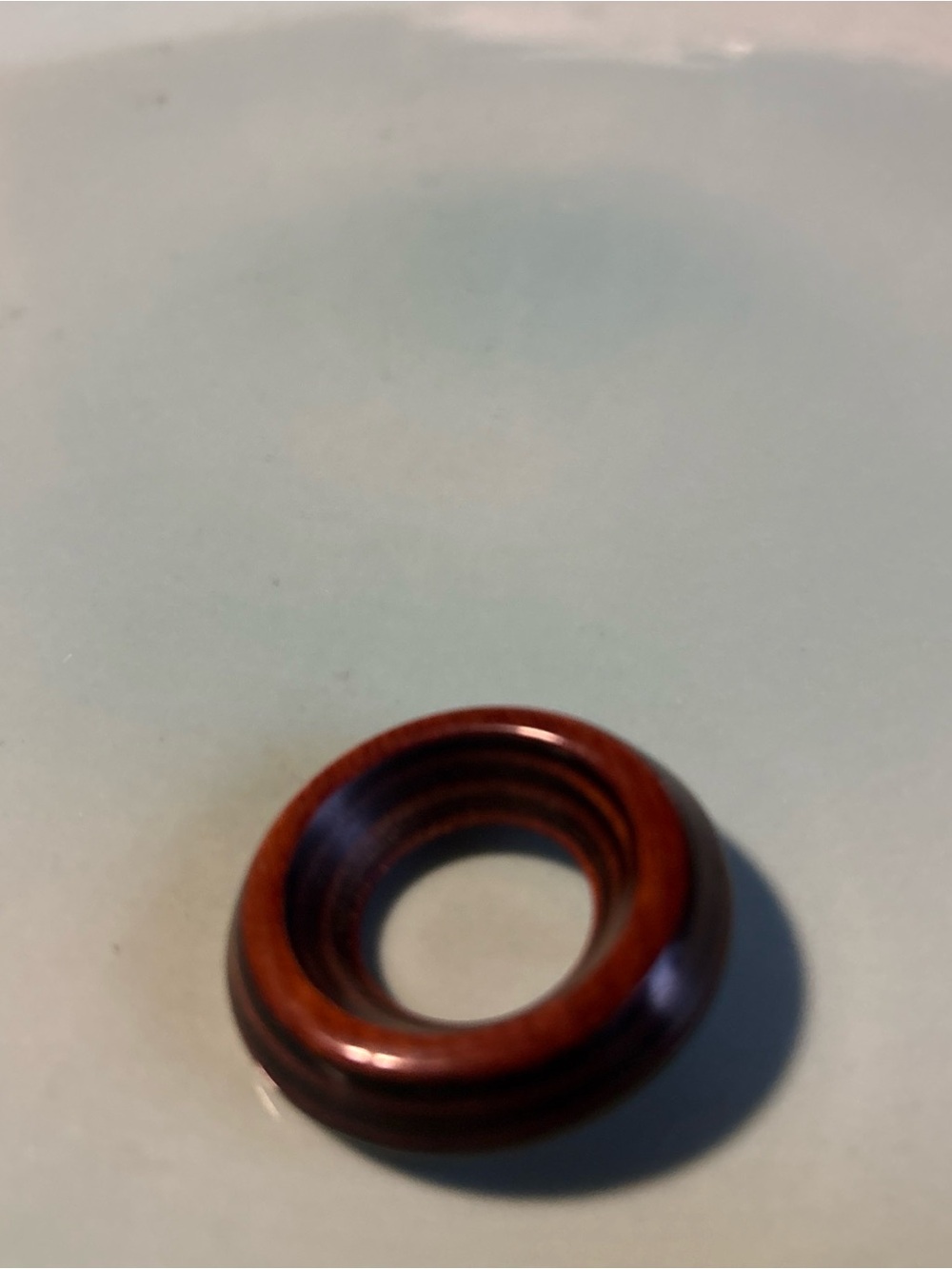 Source Unknown Men's Wood Donut Ring in Rich Brown